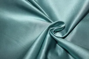 100% SILK DUCHESS SATIN FABRIC SEA GREEN X NAVY 40 MOMME 54" WIDE [11116]
