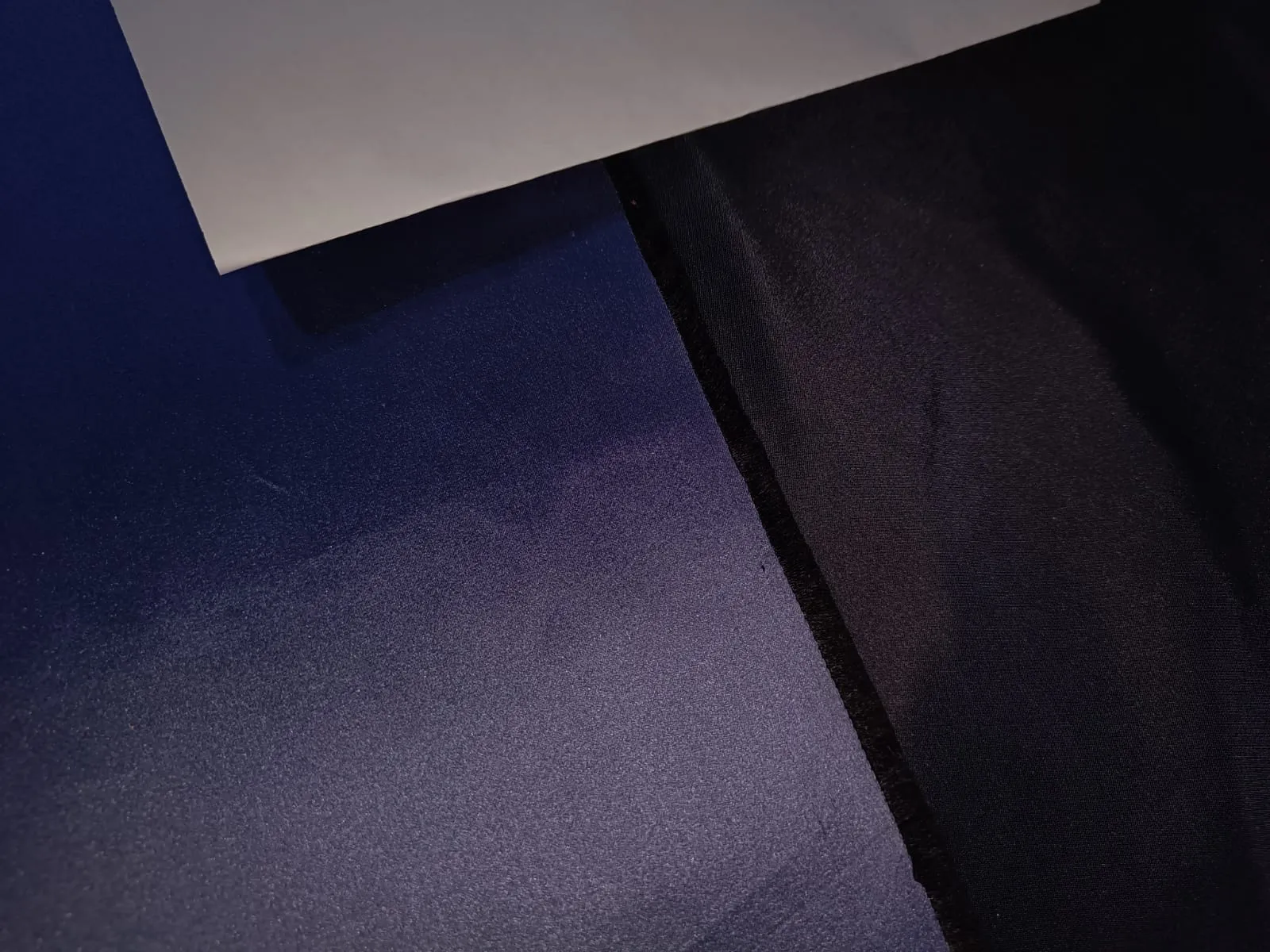 100% SILK DUTCHESS SATIN FABRIC REVERSABLE Dark Navy AND Dusty Navy GOLD COLOR 66 MOMME 54" wide