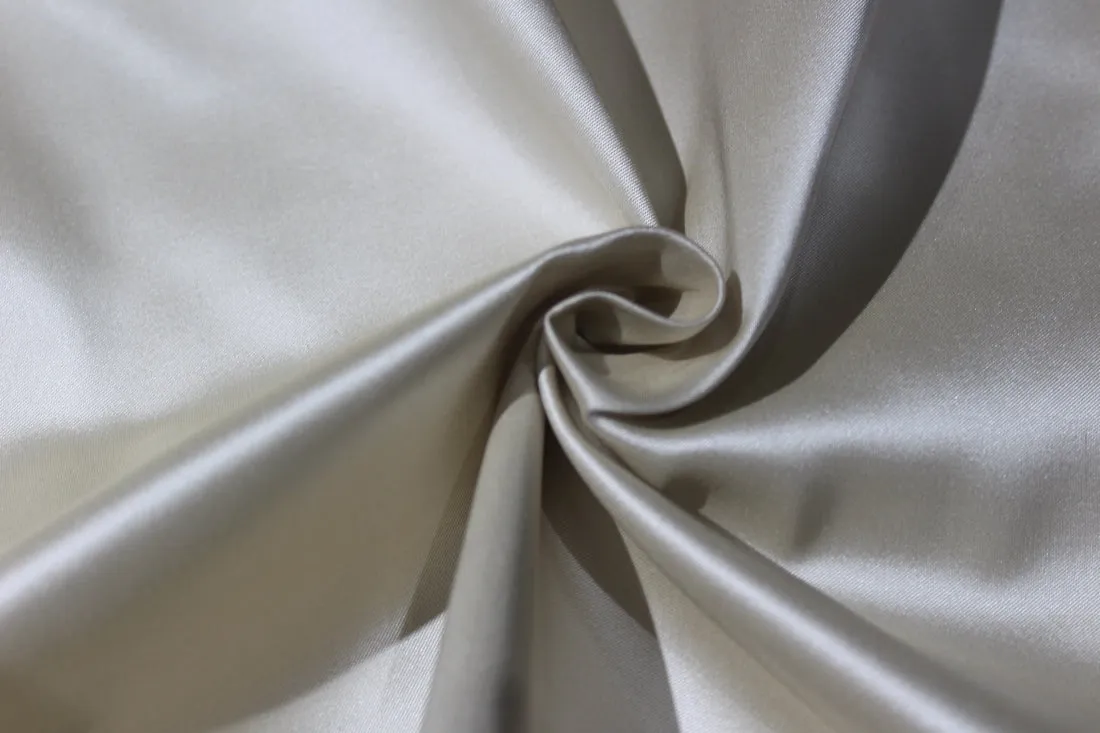 100% SILK DUTCHESS SATIN FABRIC REVERSABLE Gold AND WHITE GOLD COLOR 66 MOMME 54" wide