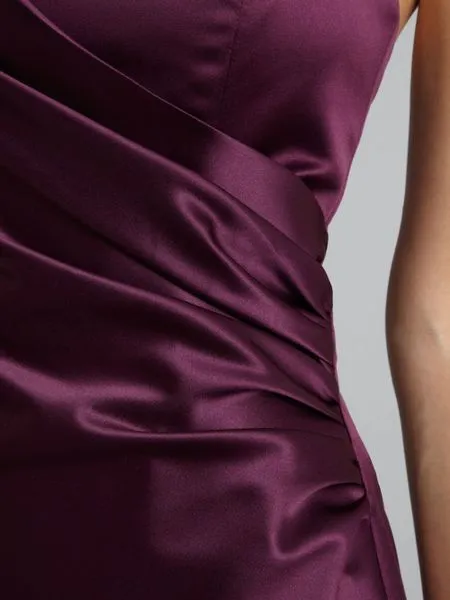 66 MOMME SILK DUTCHESS SATIN FABRIC dark Aubergine color 54" wide
