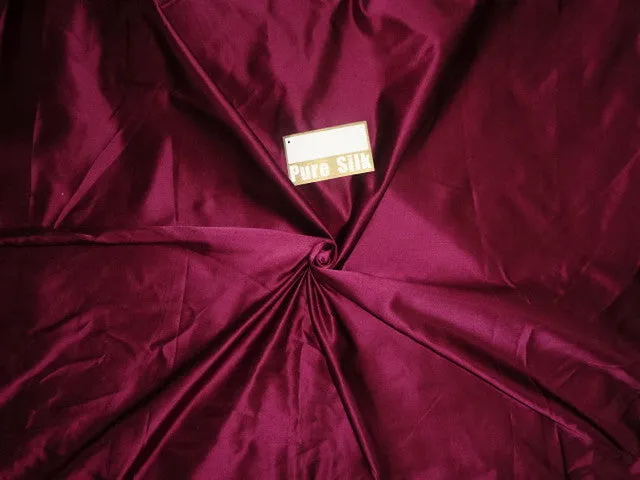 66 MOMME SILK DUTCHESS SATIN FABRIC dark Aubergine color 54" wide