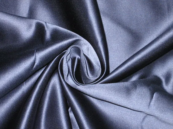66 MOMME SILK DUTCHESS SATIN FABRIC Navy Blue color 54" wide