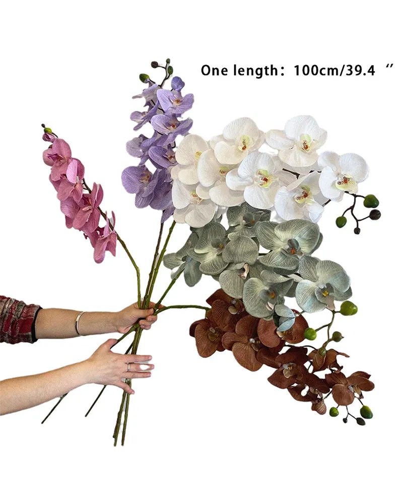 7Pcs Artificial Phalaenopsis Flower Wedding Table Bouquet Decoration