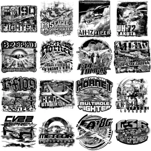 80 Aircrafts Military Airplane Designs Bundle PNG