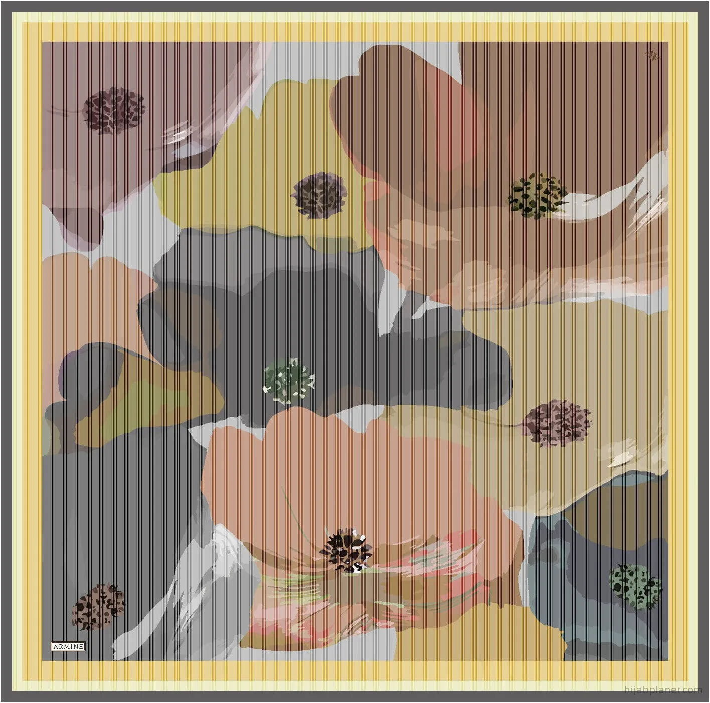 Armine Desiree Floral Silk Scarf #37
