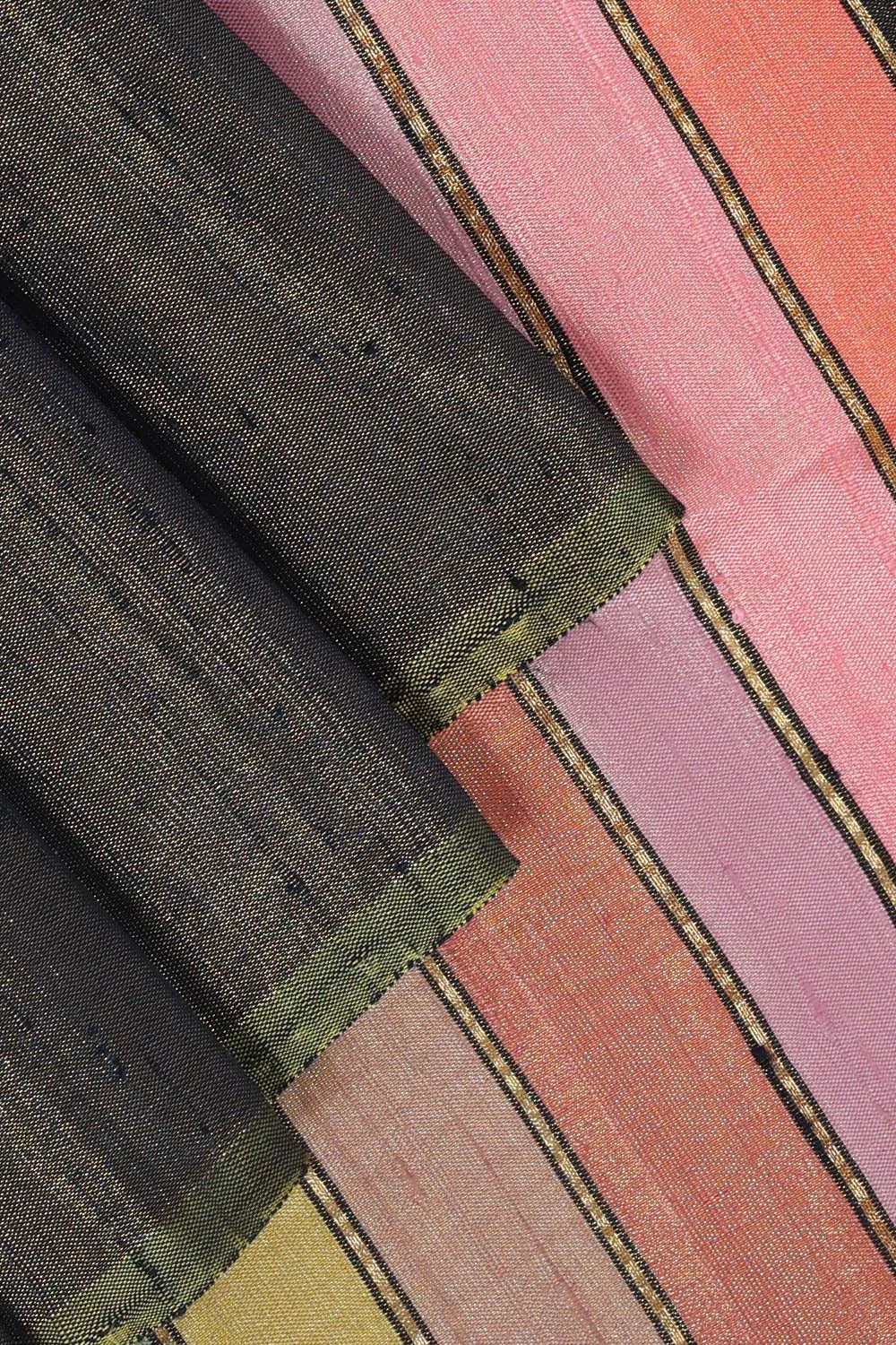 Bailu Jute Silk Dark Olive Green Saree