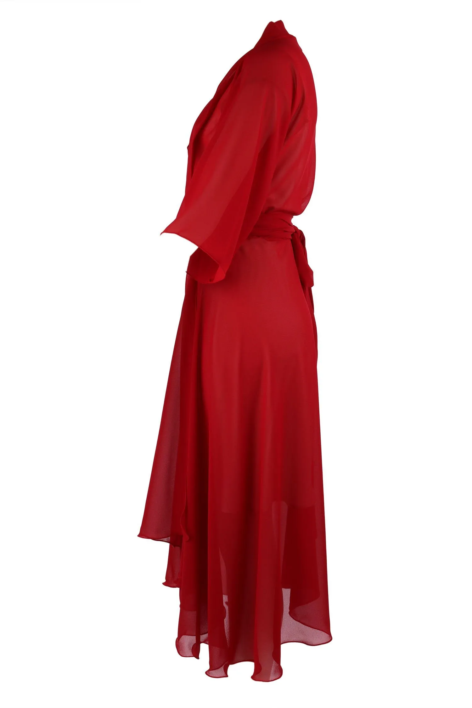 Bella Wrap in Red with Silk Slip