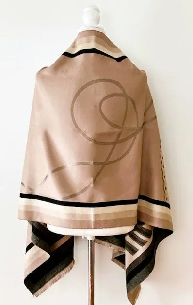Black and Gray Mane Reversible Wrap – Artisan Shawl