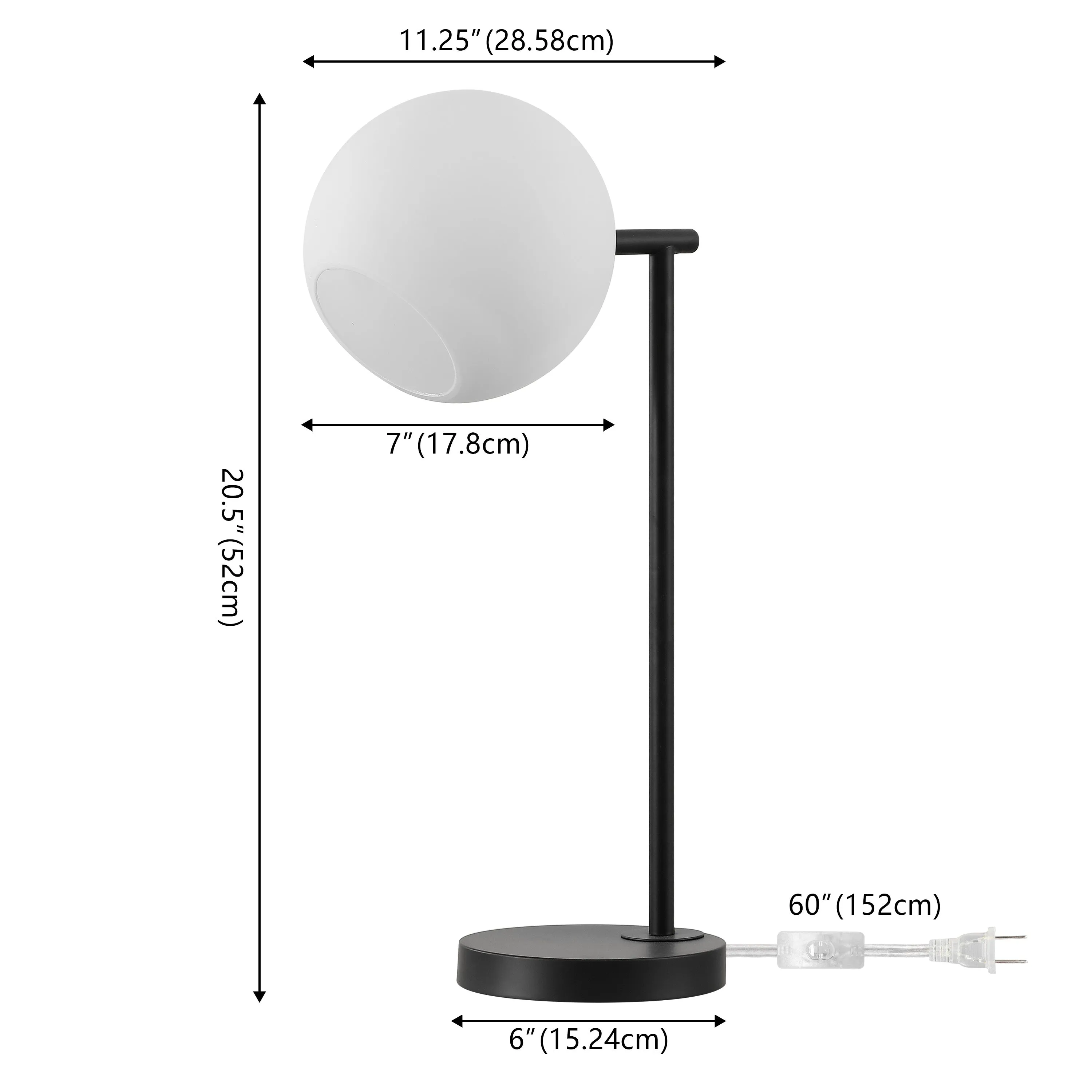 Brooklyn 20.5" Metal/Marble LED Table Lamp