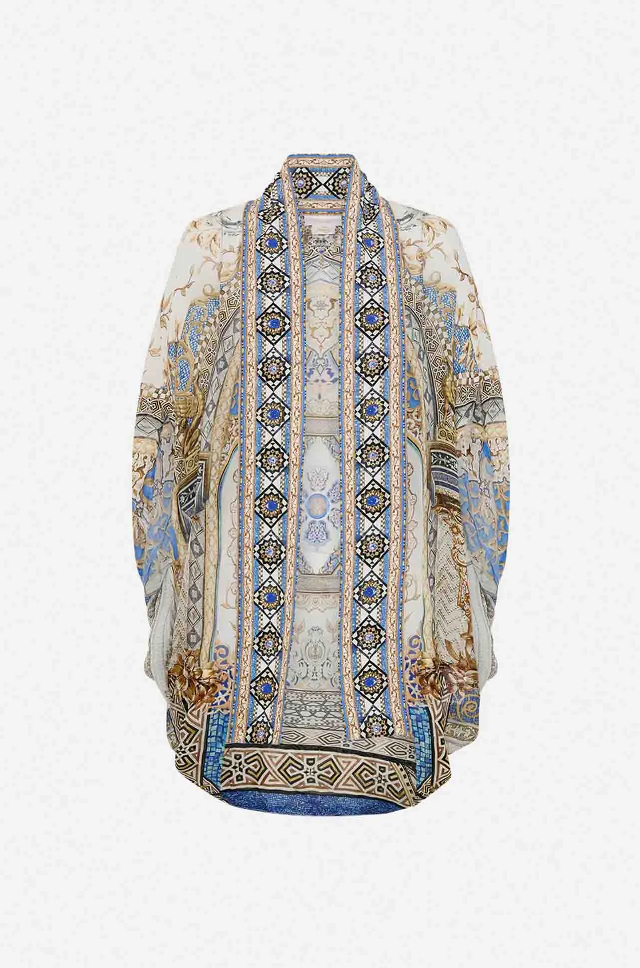 Camilla - Make Me Your Mosaic Open Front Cardi Cape