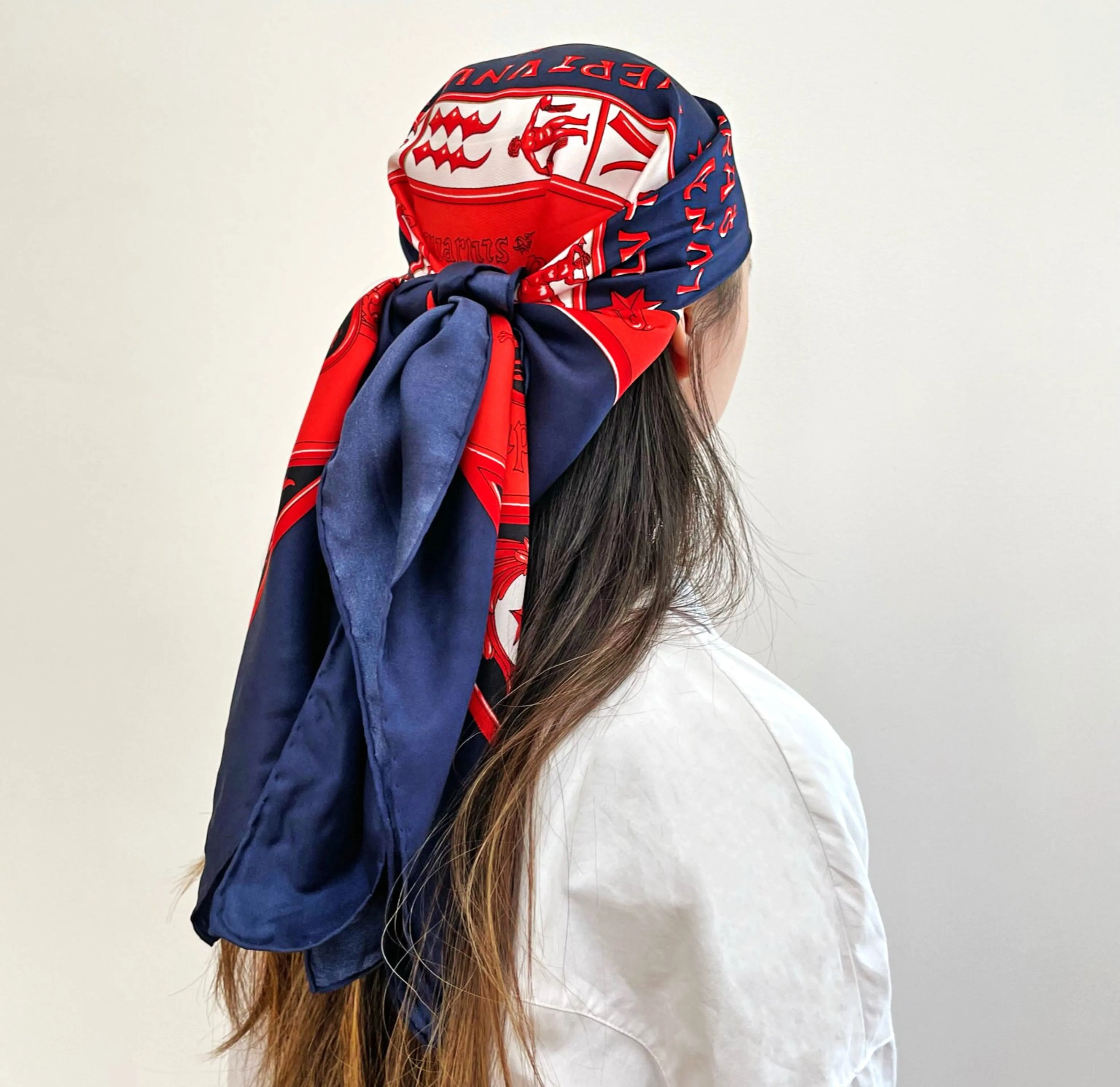 CELESTIAL SILK SCARF X CHAIN  BUNDLE - RED