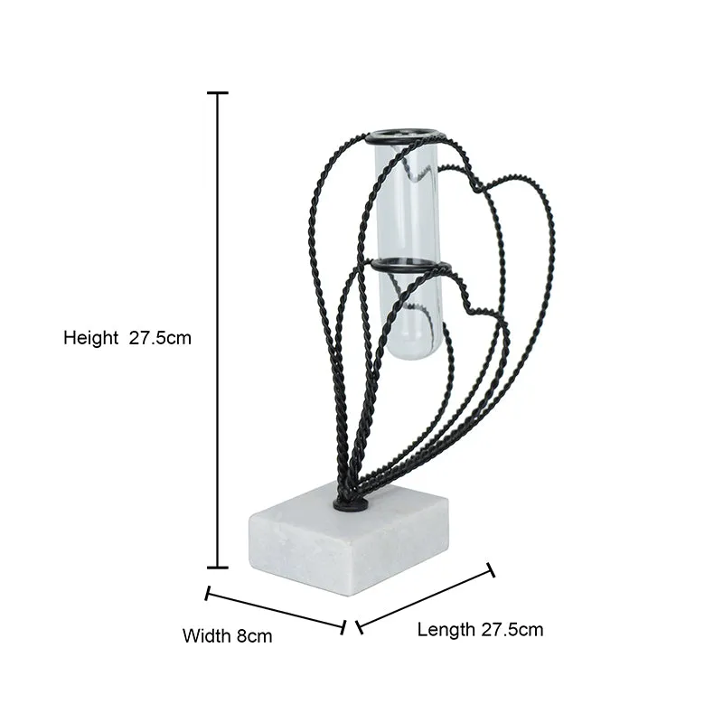 Crossed Hearts Planter - Black