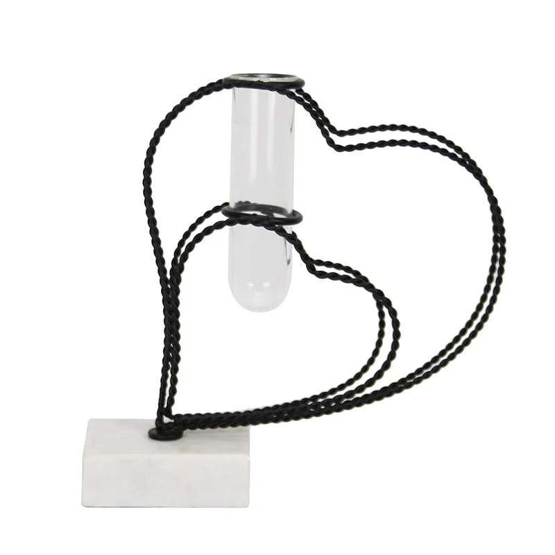 Crossed Hearts Planter - Black