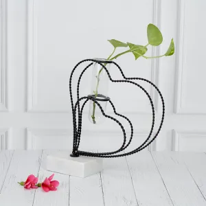Crossed Hearts Planter - Black