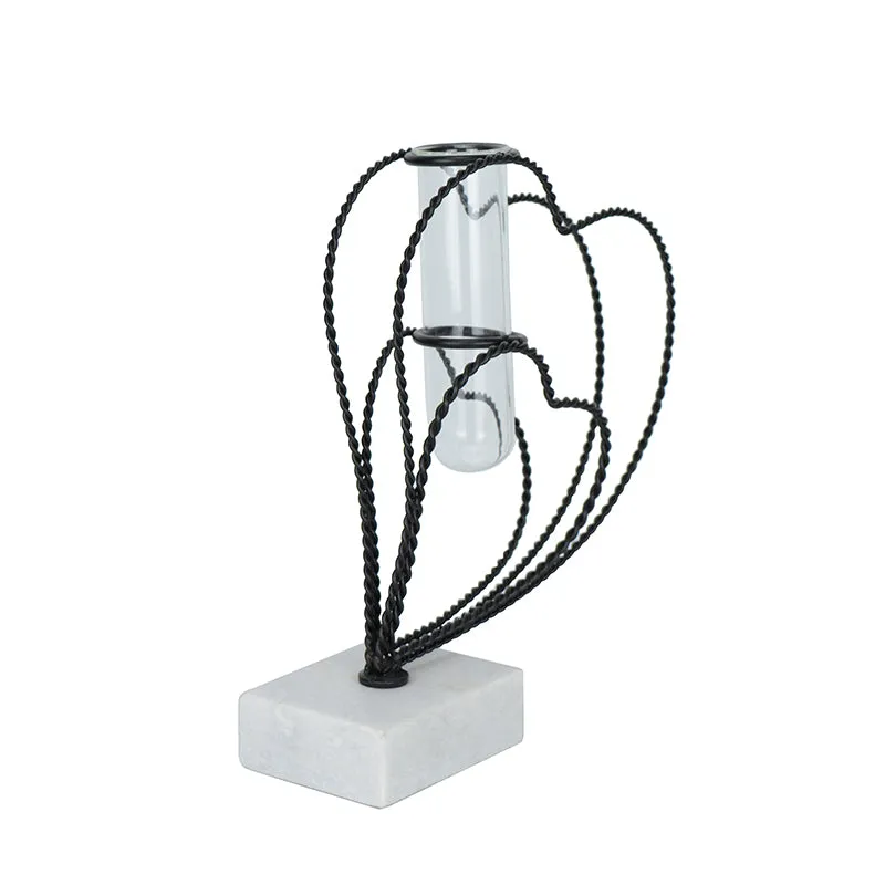 Crossed Hearts Planter - Black