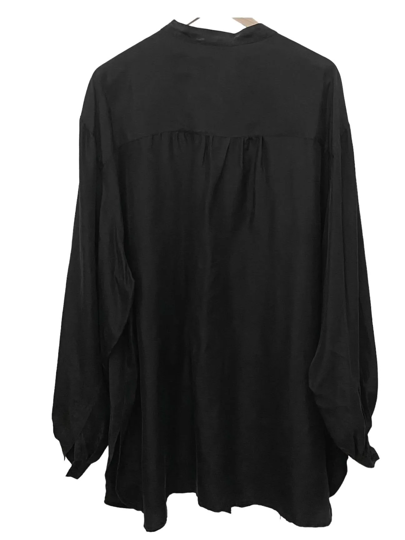 Dark Autumn Charcoal Silk Shirt Tunic