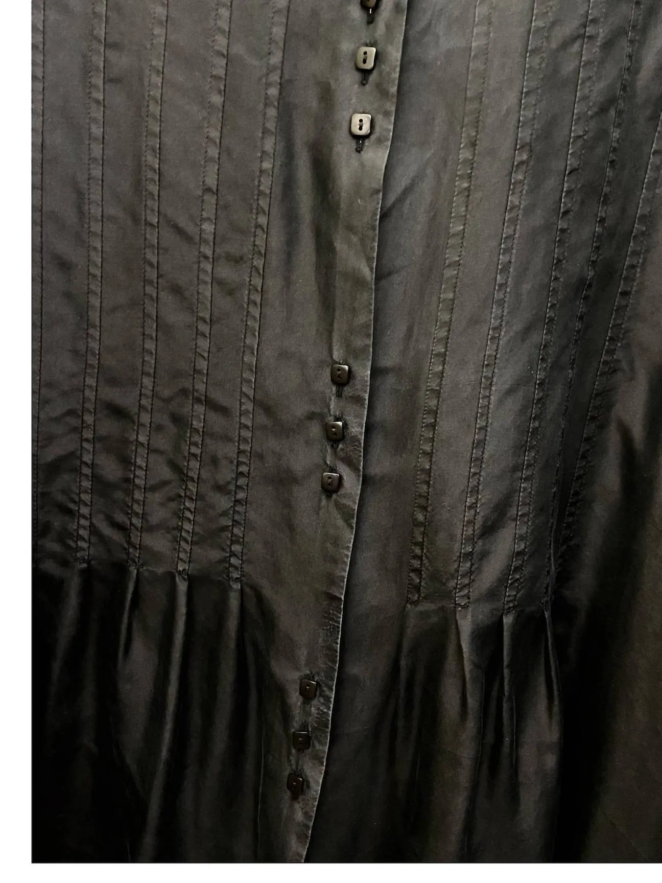 Dark Autumn Charcoal Silk Shirt Tunic