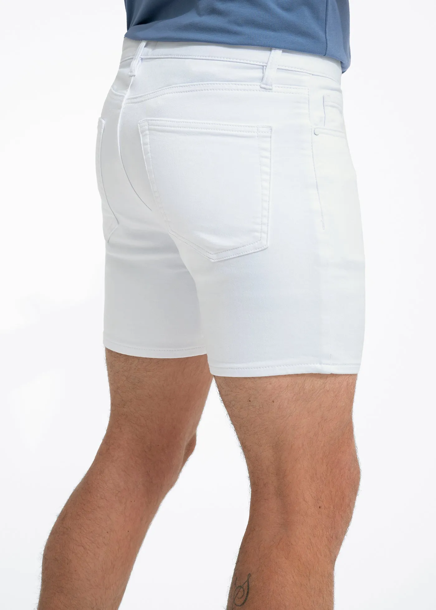 Duo 6" Shorts | White