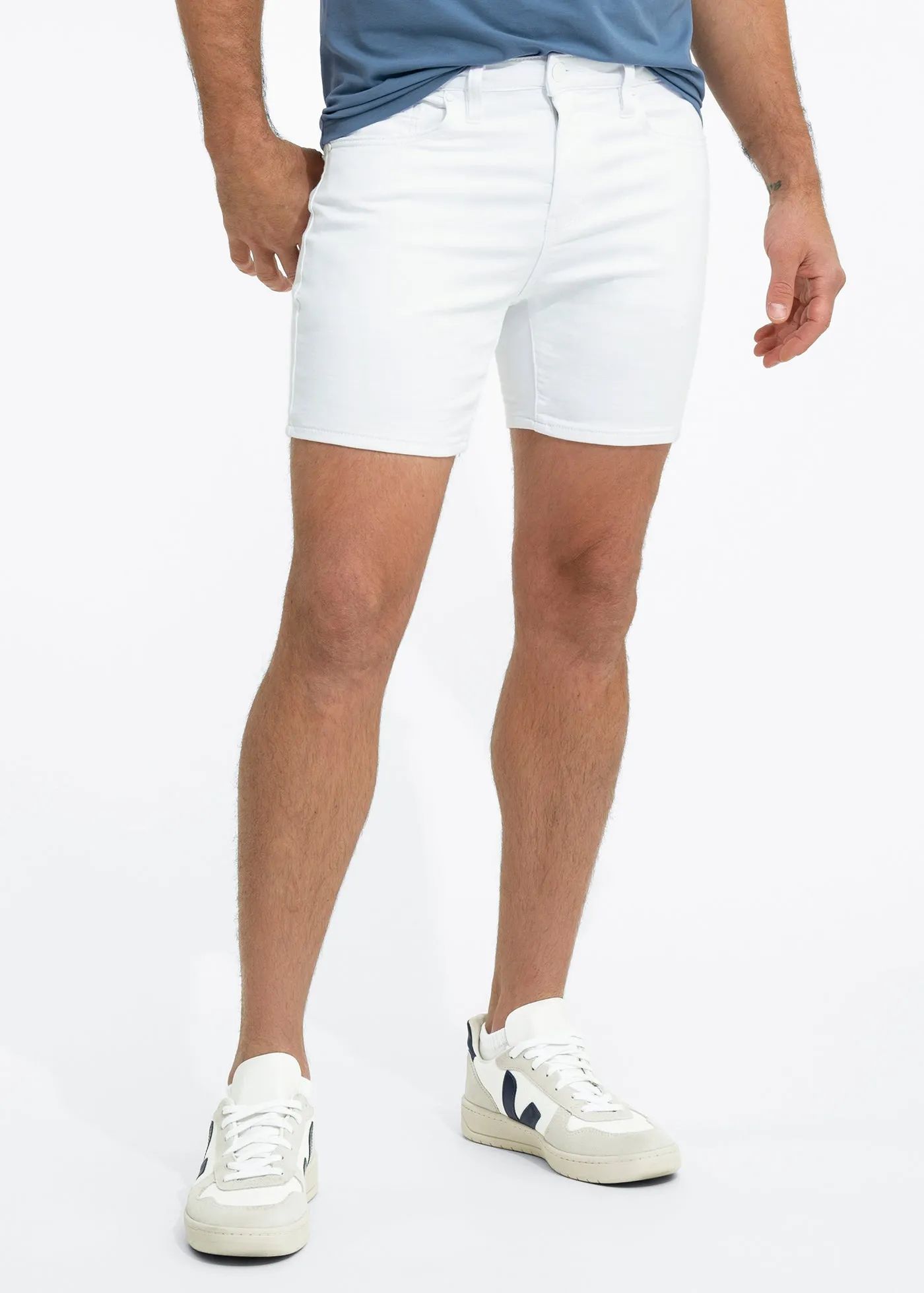 Duo 6" Shorts | White