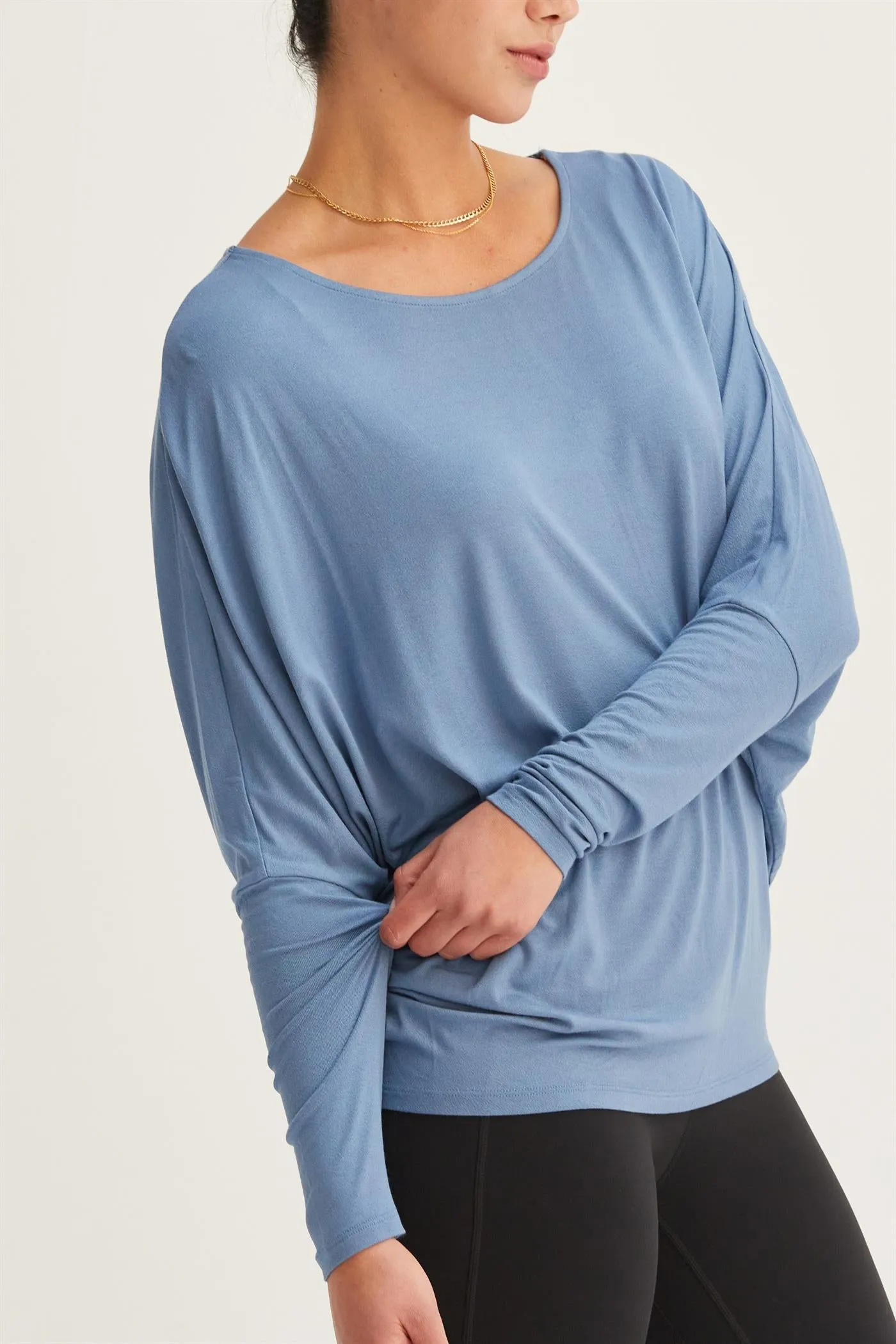 DZ24E412-DOLMAN LONG SLEEVE TOP