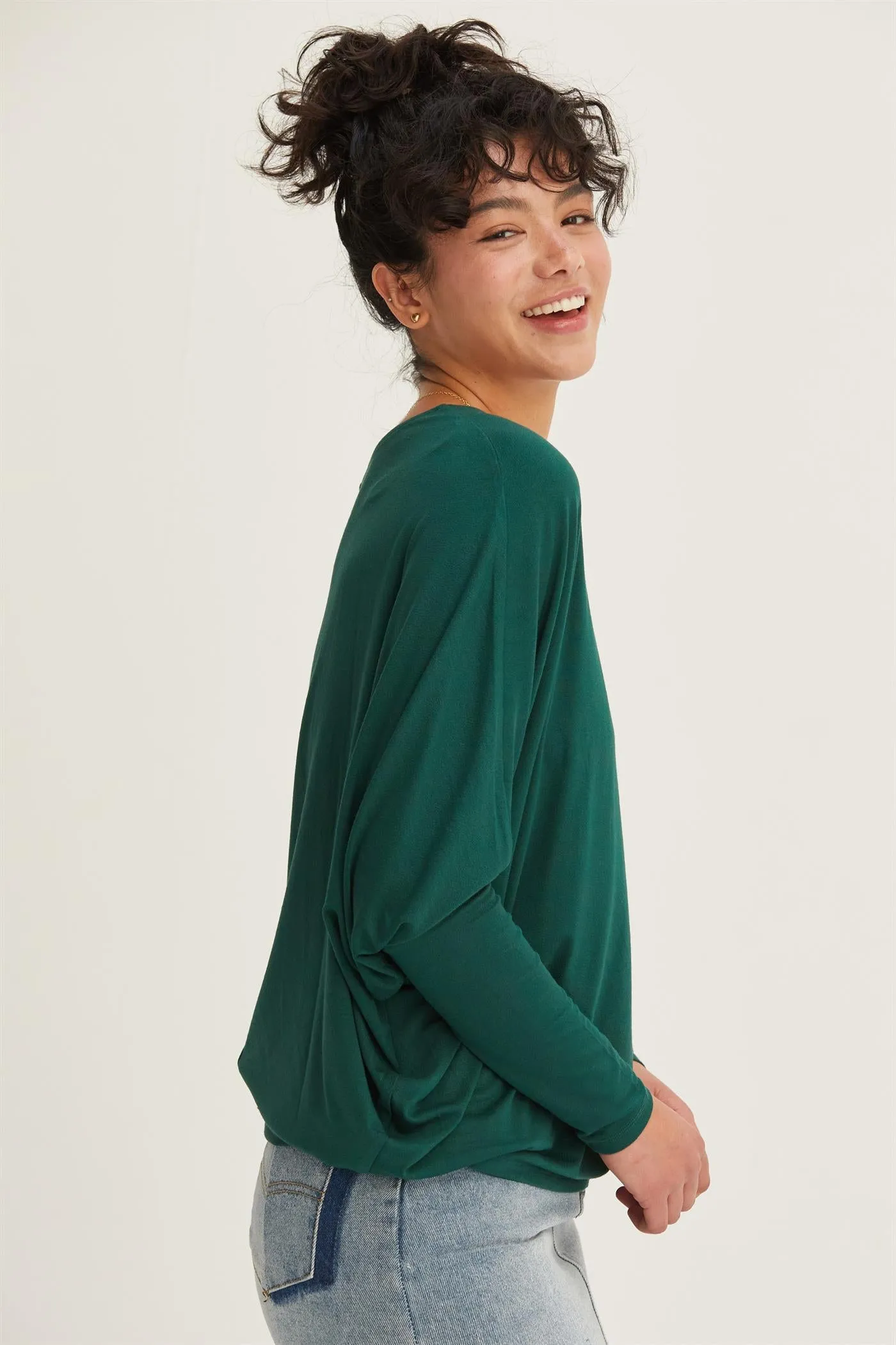 DZ24E412-DOLMAN LONG SLEEVE TOP