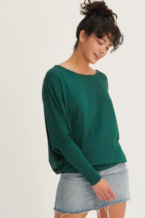 DZ24E412-DOLMAN LONG SLEEVE TOP