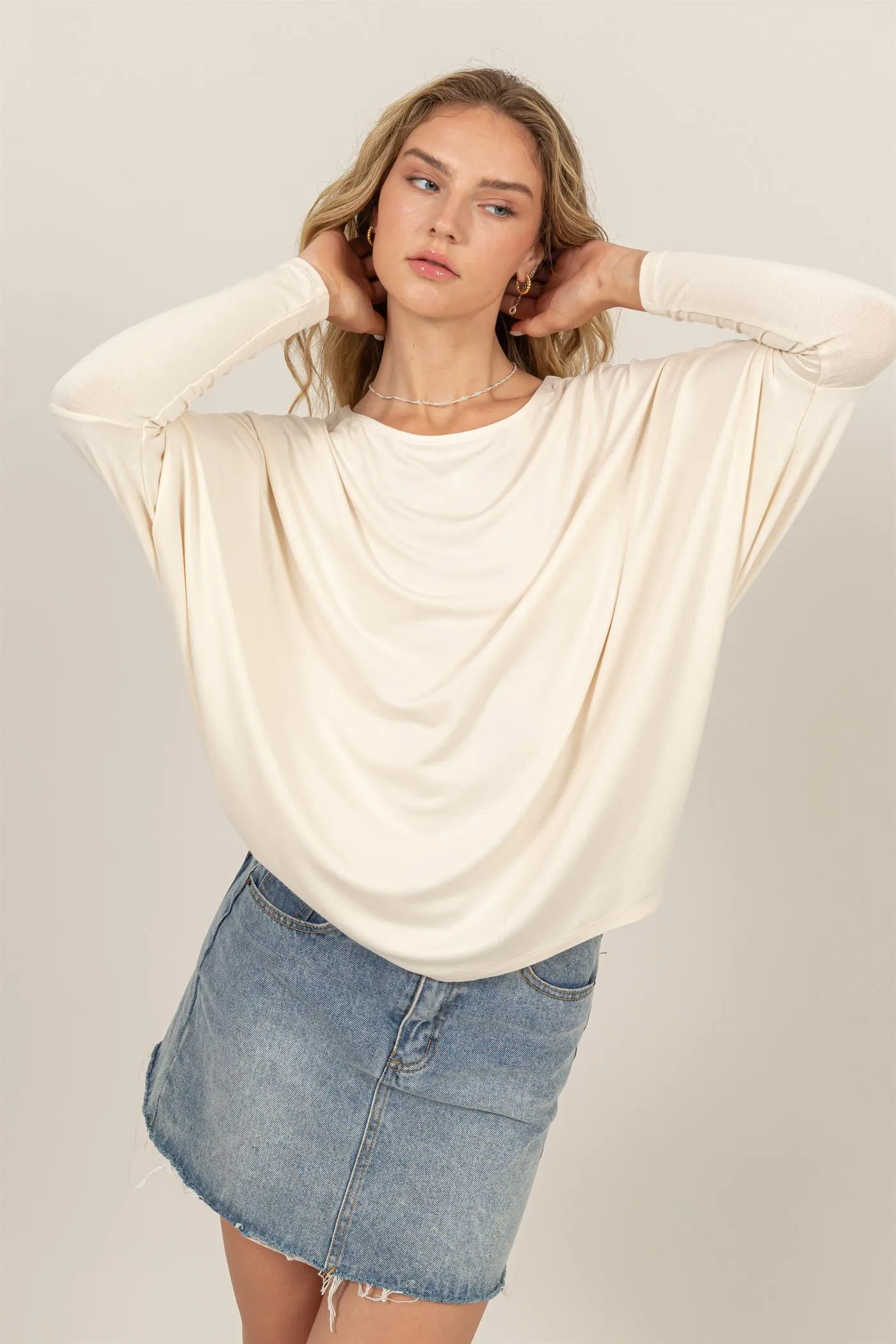 DZ24E412-DOLMAN LONG SLEEVE TOP