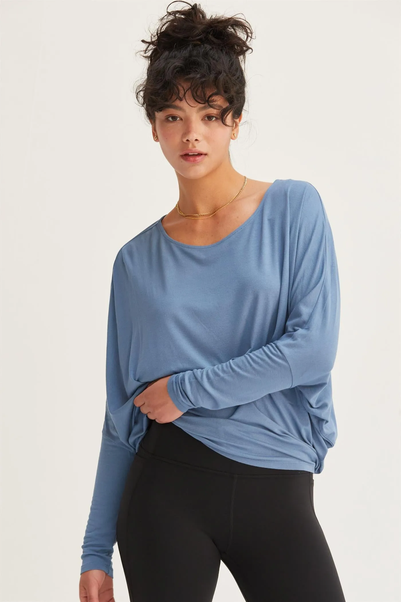 DZ24E412-DOLMAN LONG SLEEVE TOP