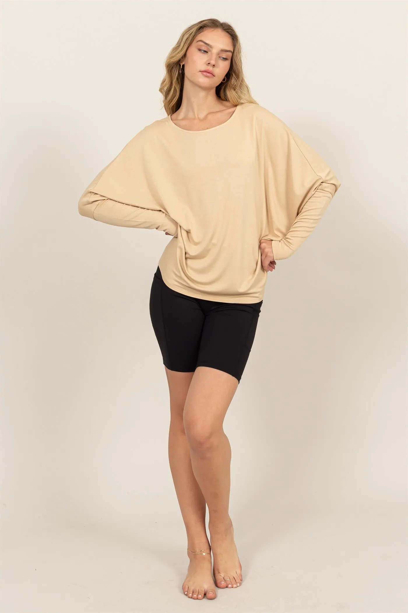 DZ24E412-DOLMAN LONG SLEEVE TOP