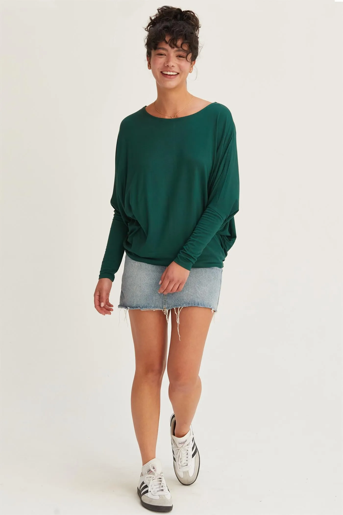 DZ24E412-DOLMAN LONG SLEEVE TOP