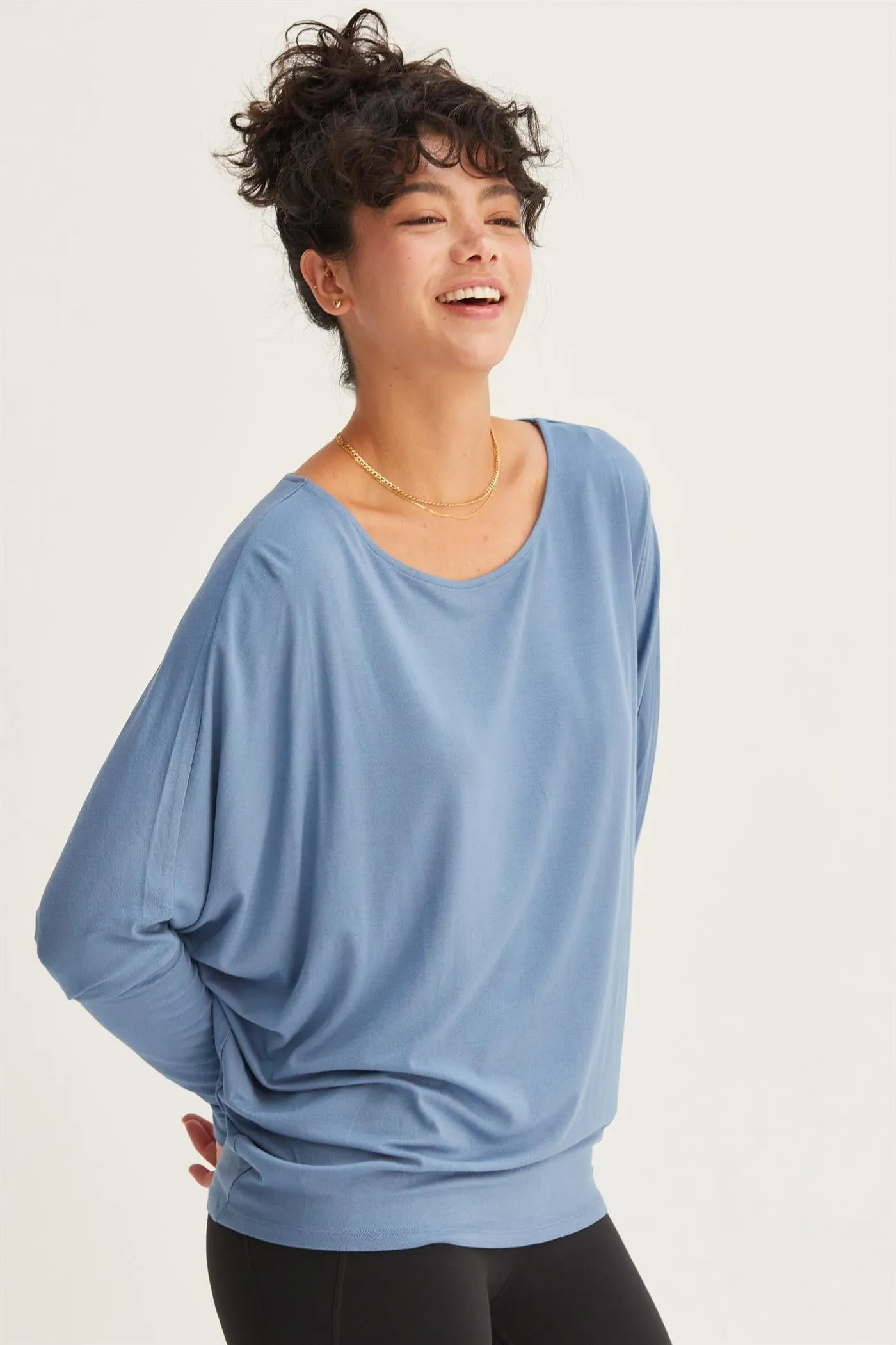DZ24E412-DOLMAN LONG SLEEVE TOP