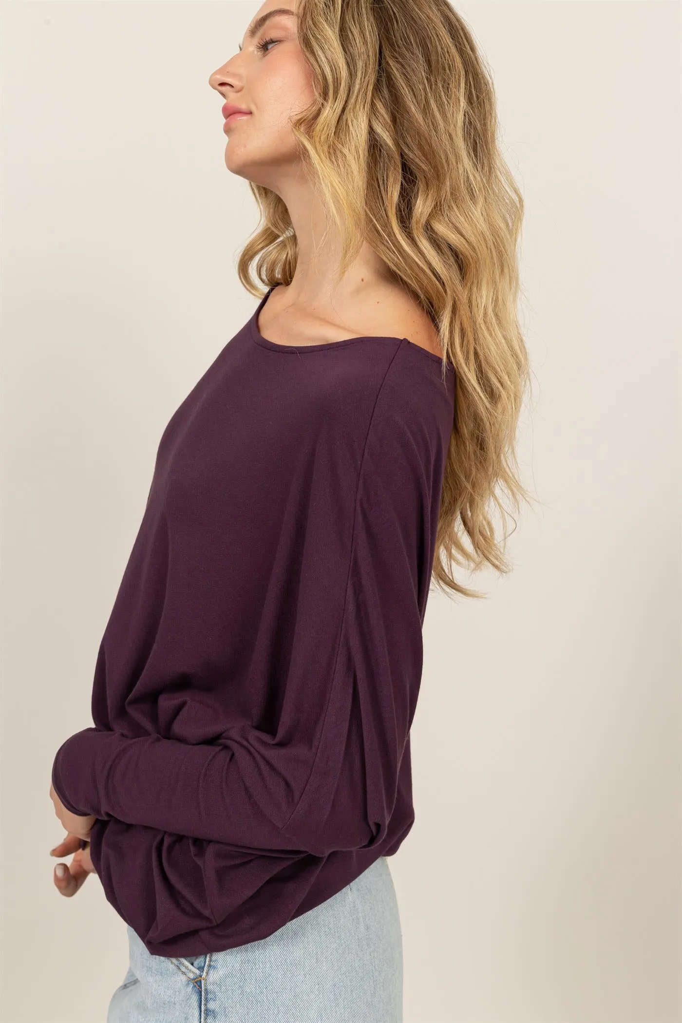 DZ24E412-DOLMAN LONG SLEEVE TOP