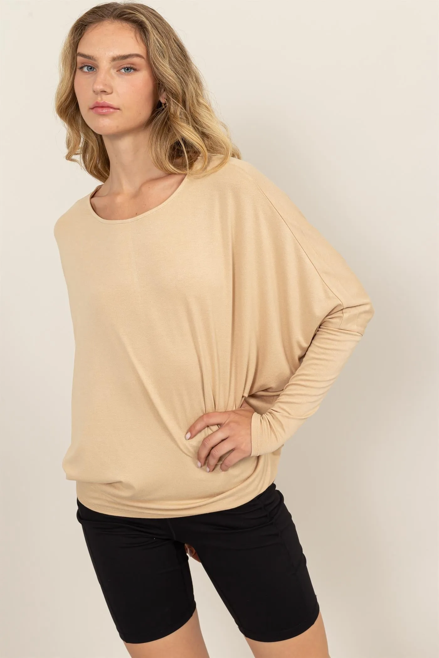 DZ24E412-DOLMAN LONG SLEEVE TOP