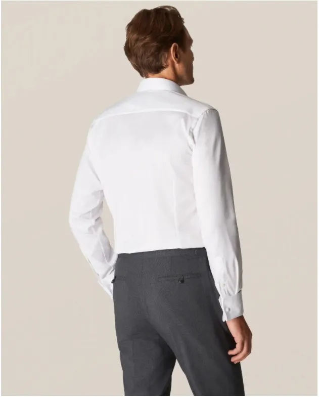 ETON PLAIN SIGNATURE TWILL SHIRT WHITE