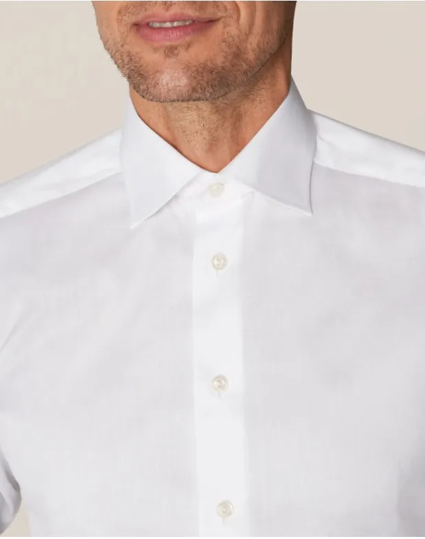 ETON PLAIN SIGNATURE TWILL SHIRT WHITE