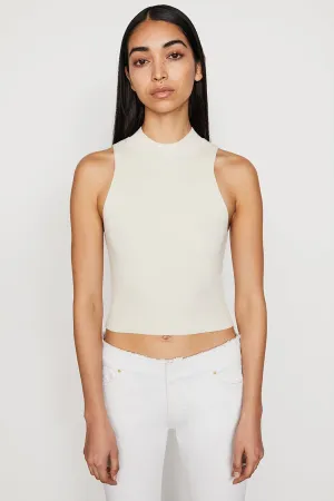 FRAME - Rib Mock Sweater Off White