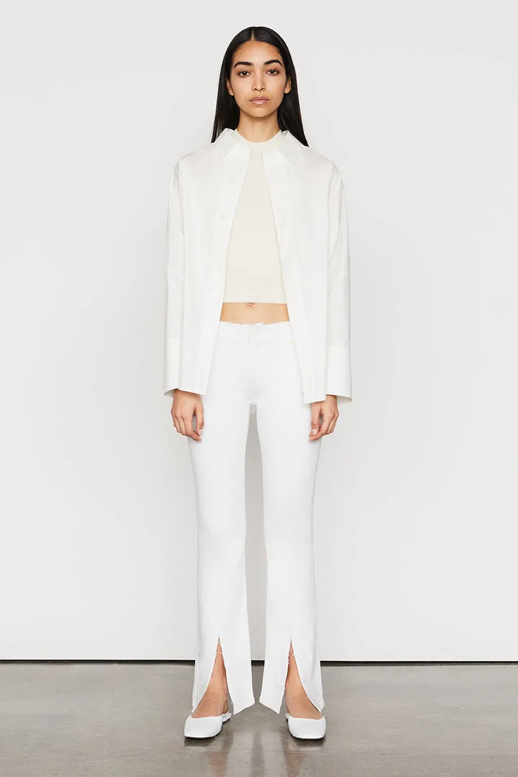 FRAME - Rib Mock Sweater Off White
