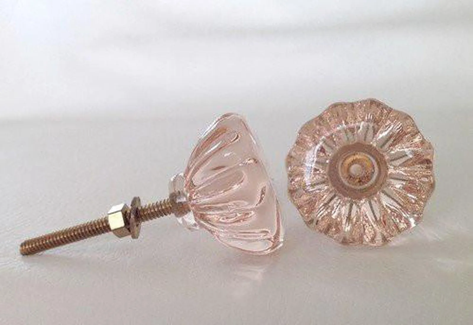 Green Glass Bubble Cabinet Knobs Pulls 1.25 Inch (Seconds)