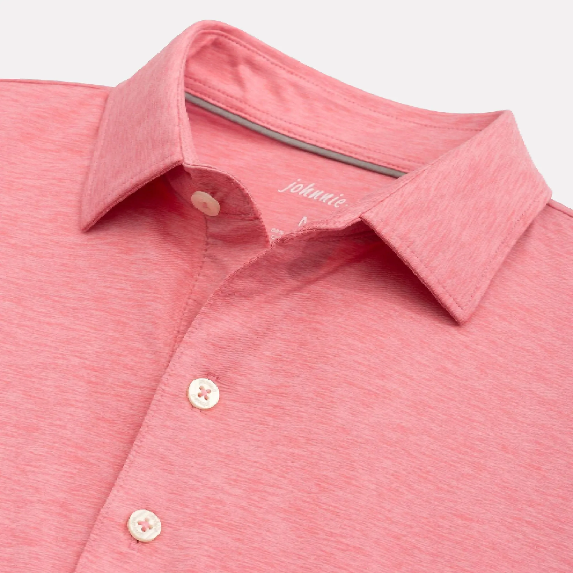 Huron Prep-Formance Lightweight 3 Button Polo / Pink Sands