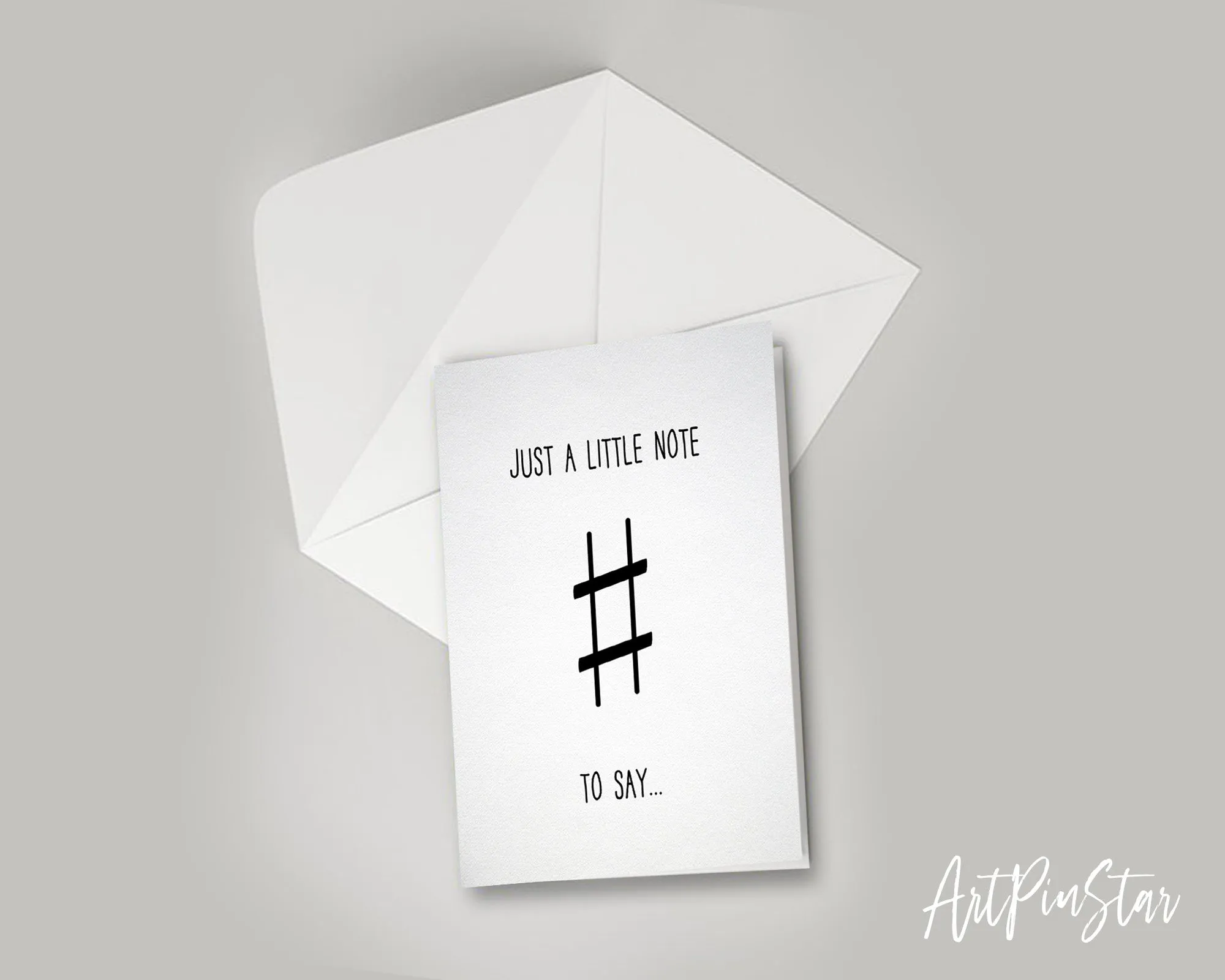 Just a little note to say Sharp Sign Sharp Sign Music Gift Ideas Customizable Greeting Card