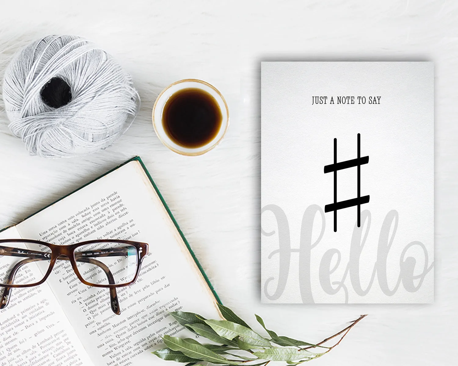 Just a note to say Hello Sharp Sign Sharp Sign Music Gift Ideas Customizable Greeting Card