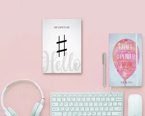 Just a note to say Hello Sharp Sign Sharp Sign Music Gift Ideas Customizable Greeting Card