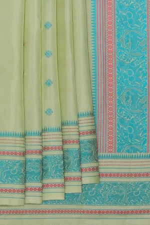 Kanchi Silk Mint Green Saree