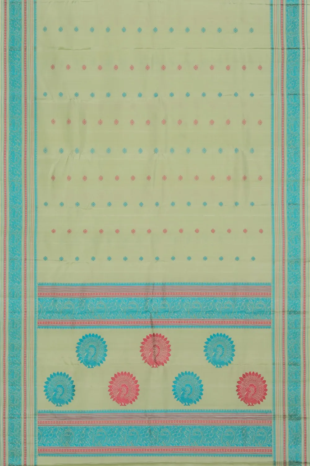 Kanchi Silk Mint Green Saree