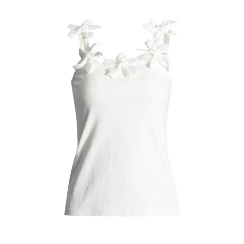 Katya Floral Decor Tank Top