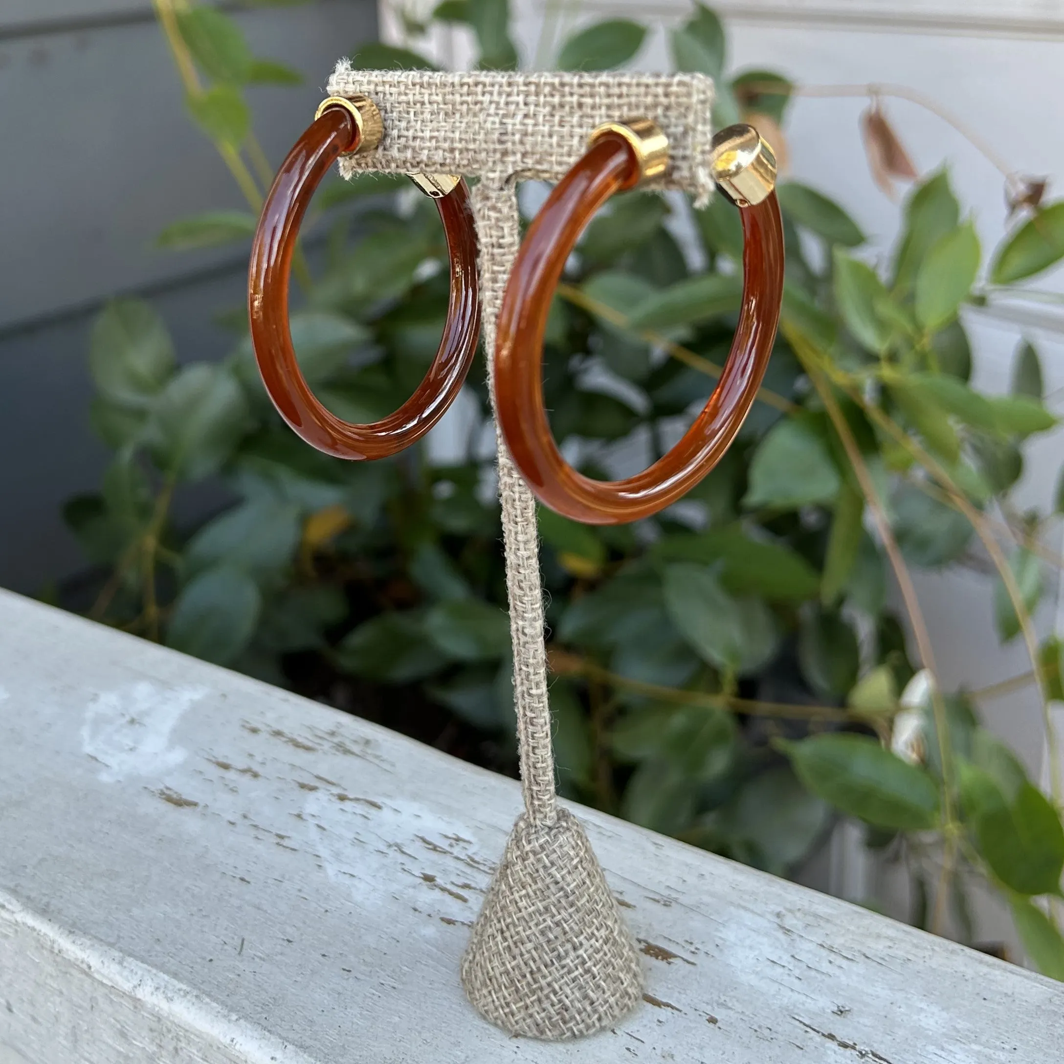 Large Acrylic Hoop Earrings
