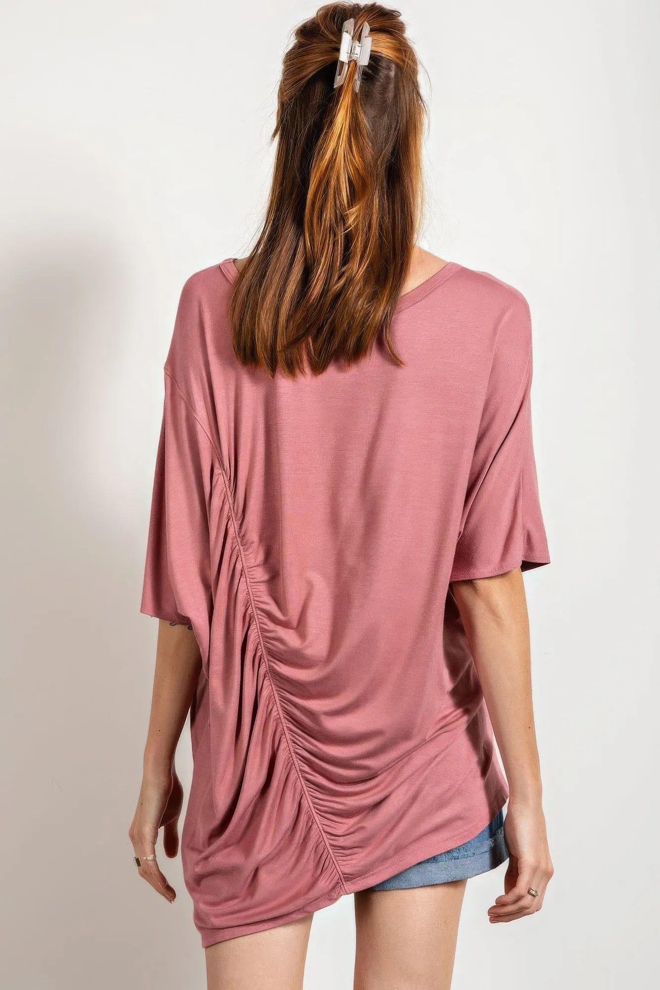 Loose Fit And Ruched Detail Top