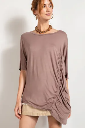 Loose Fit And Ruched Detail Top