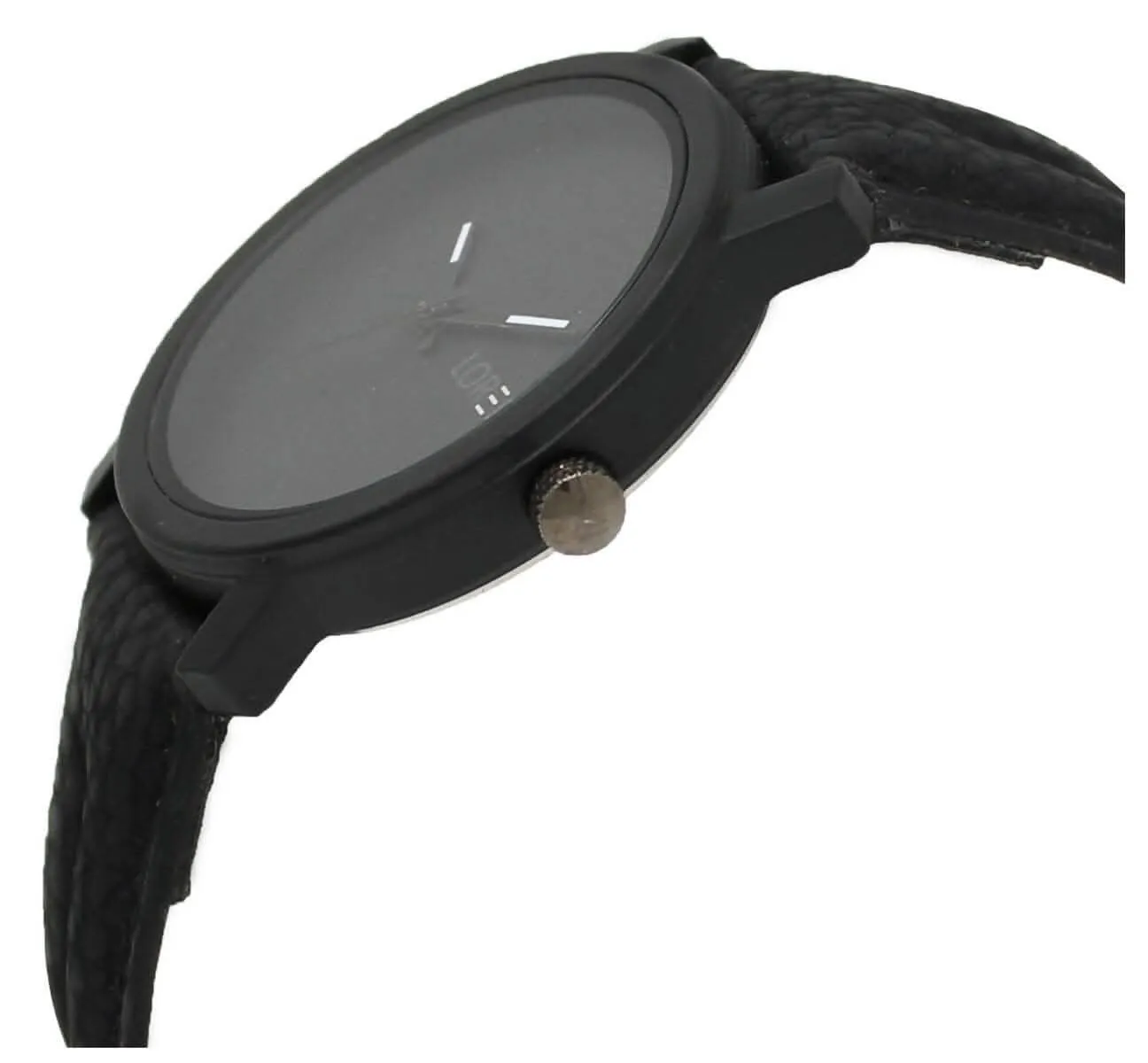 LOREM Black Plain Analog Watch For Men LR21