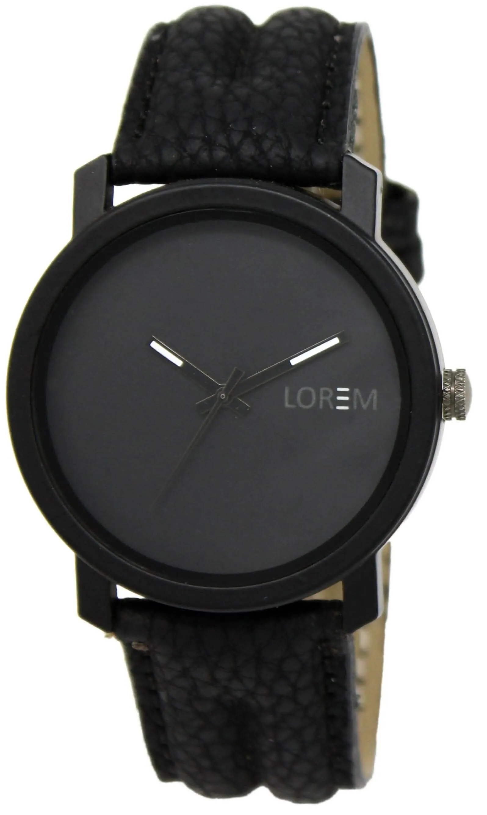 LOREM Black Plain Analog Watch For Men LR21